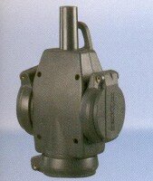 Тройник с заземляющим контактом в резине ABL-SURSUM (3*2,5) IP44 1473293 чёрный