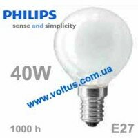 Лампа накаливания "шар" Е27 40W P45